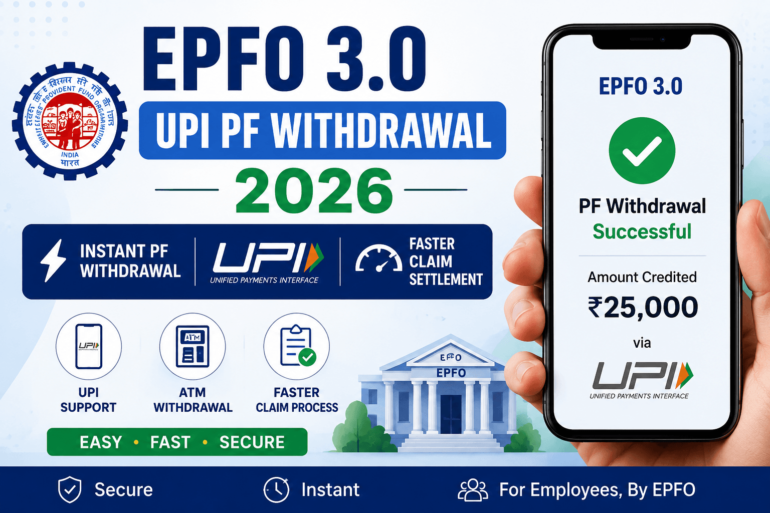 EPFO 3.0 UPI PF Withdrawal 2026