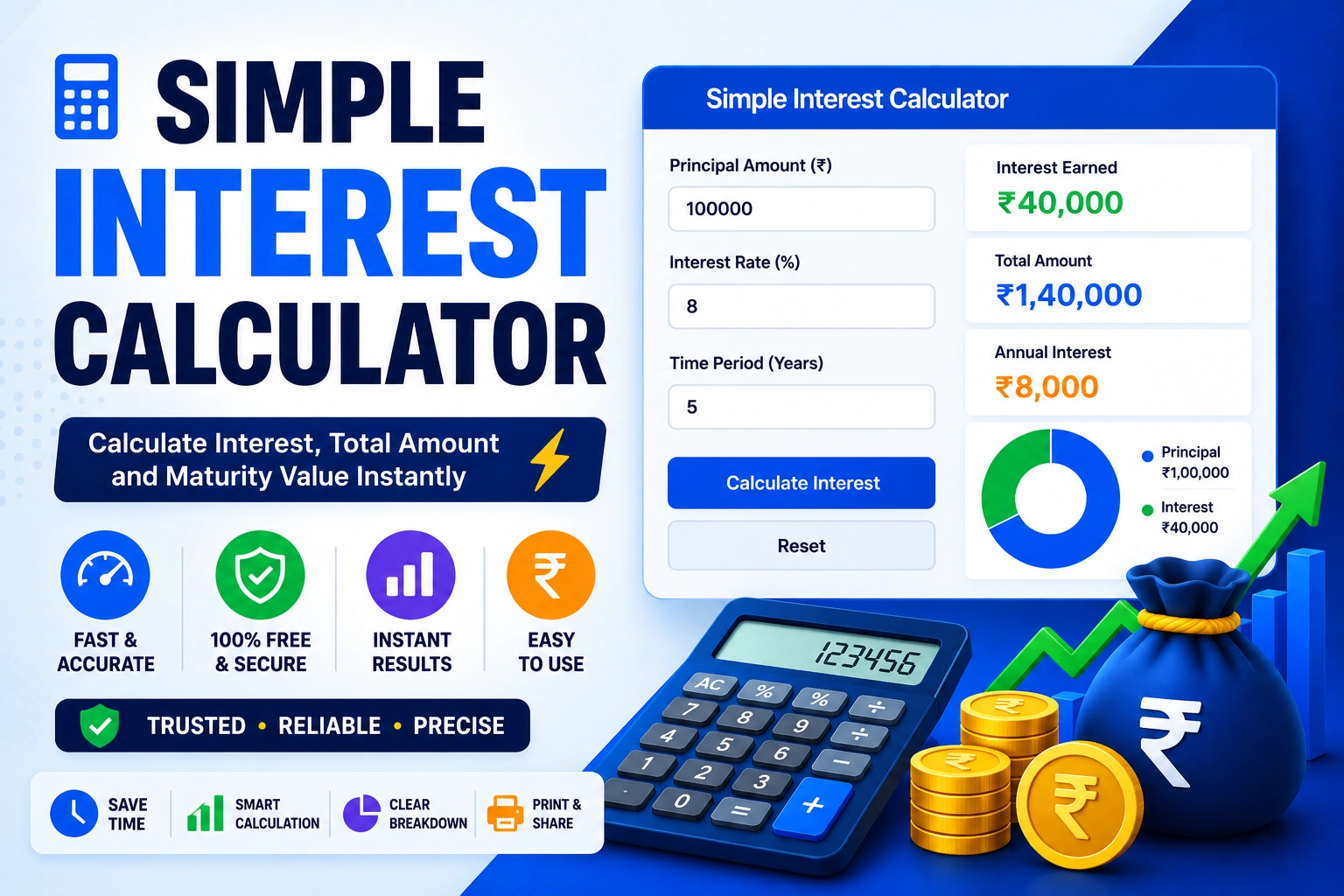 Simple Interest Calculator Online Tool with Maturity Value Calculation