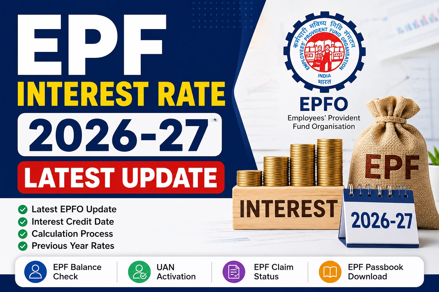 EPF Interest Rate 2026-27 Latest EPFO Update