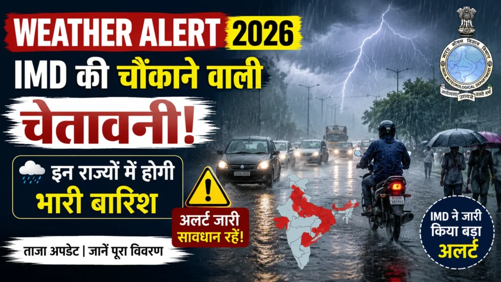 Weather Alert 2026 IMD Heavy Rain Warning India