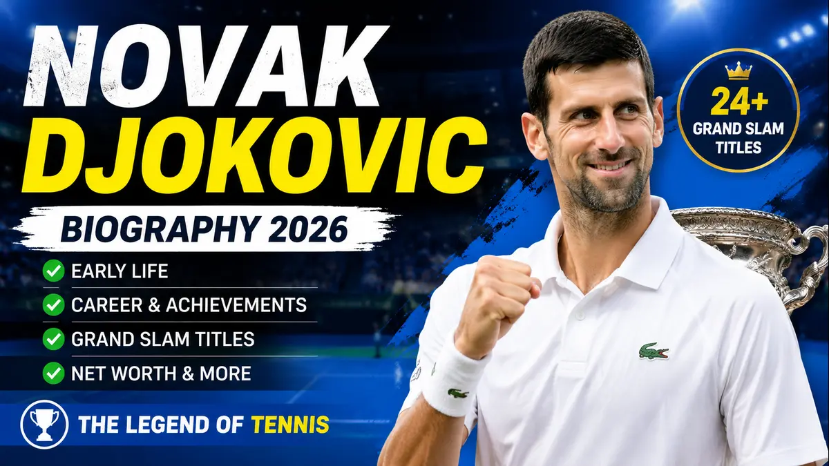 Novak Djokovic Biography 2026 – Age, Wife, Grand Slam Titles, Net Worth & Latest News