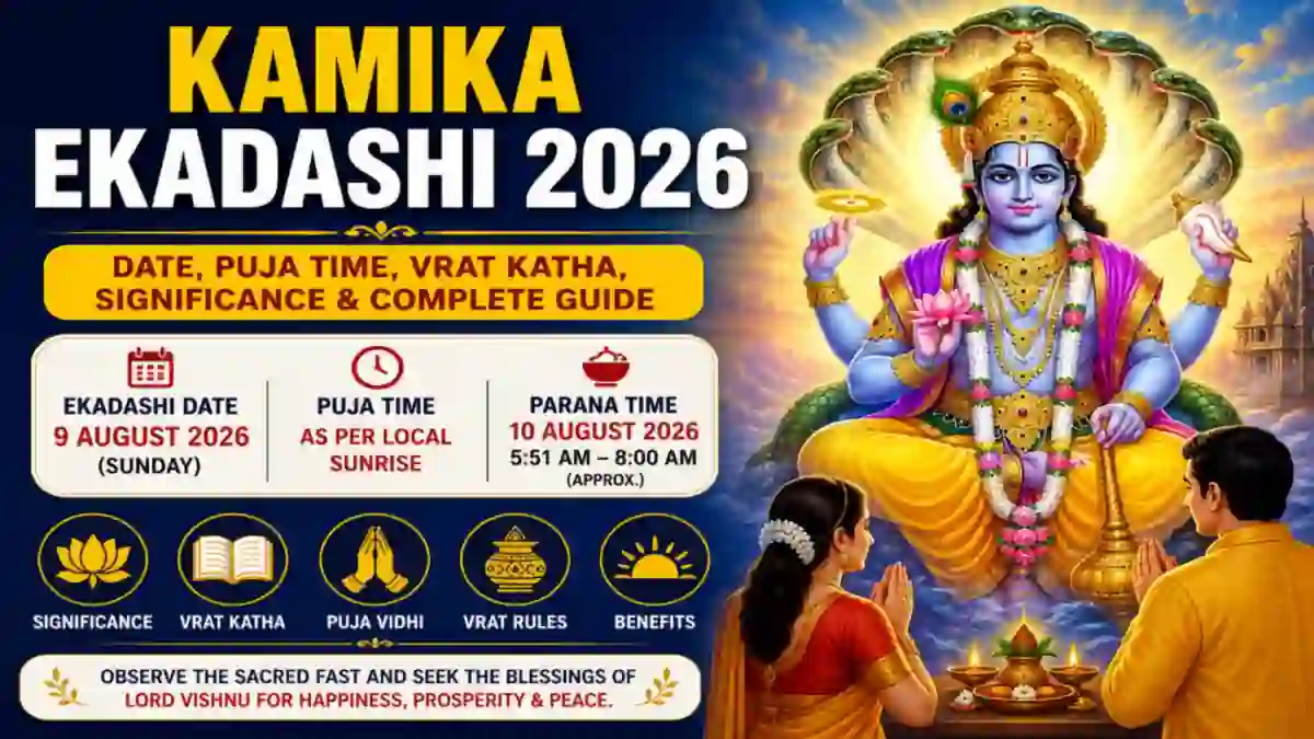Kamika Ekadashi 2026 date, puja time, vrat katha, Lord Vishnu, parana time and significance