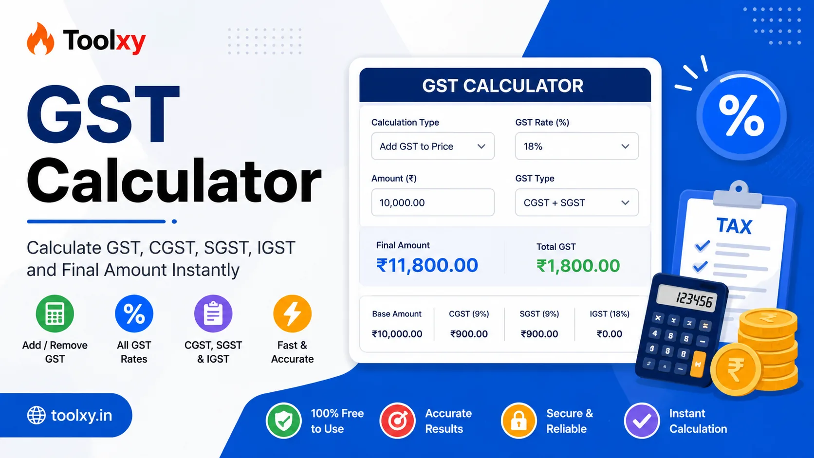 GST Calculator Online 2026